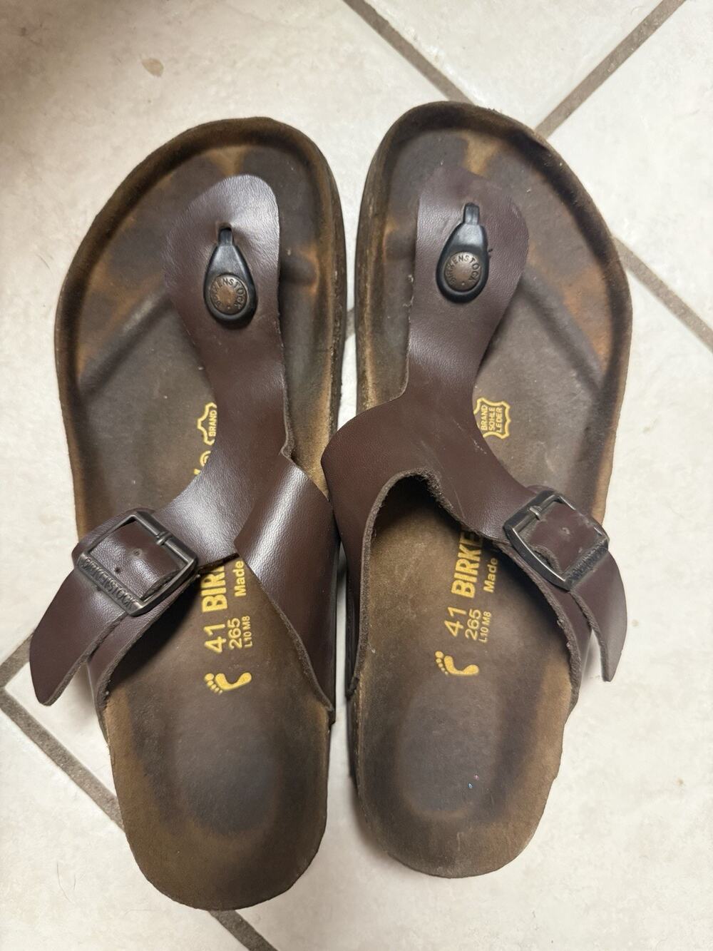 Birkenstock Ramses Birko Flor Sandal Dark Brown Size 41 Thong Women 10 Men 8